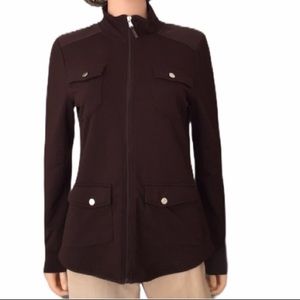 LRL Lauren active dark brown zipper jacket